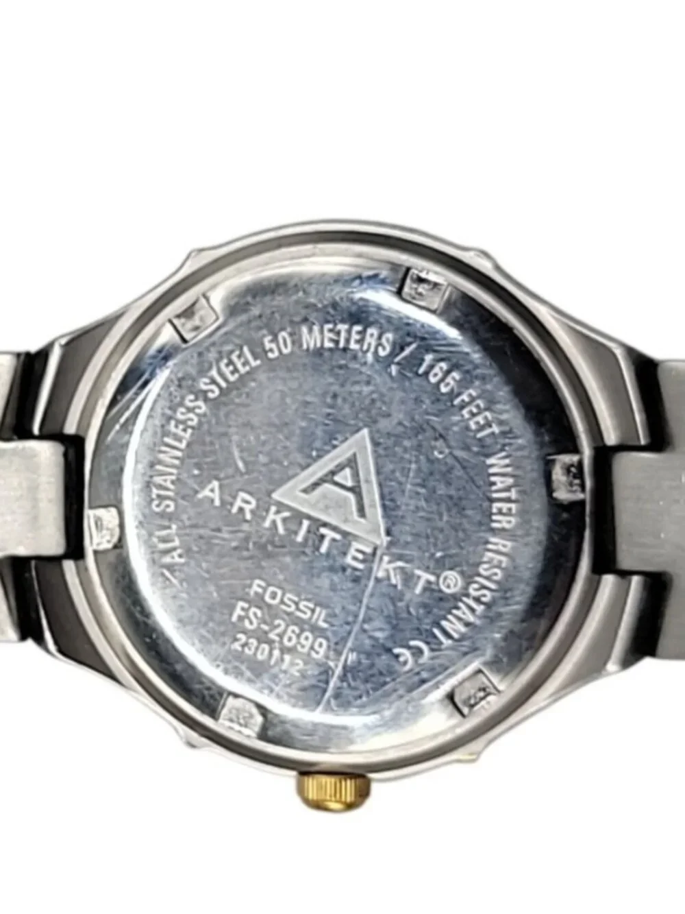 Fossil Arkitekt Ladies Watch 27mm FS2699 Date Quartz Two Tone 6